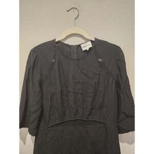 Bimba Y Lola Women's Black Knee Length Dress Size L Formal Scoop Neck